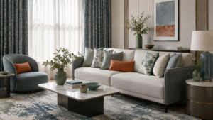 Style furnishings in an elegant modern home