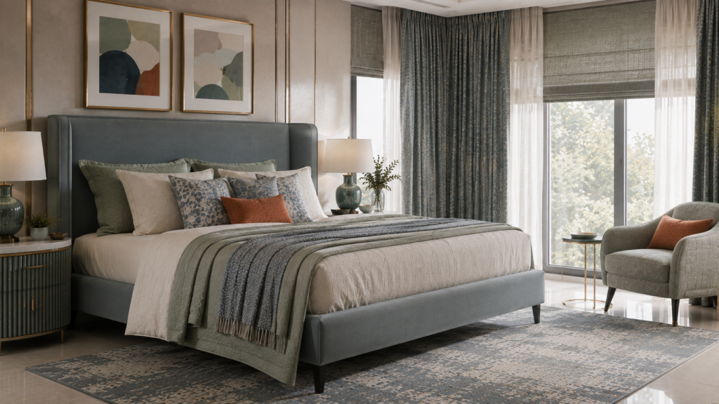 Luxury soft furnishings for a modern Indian home