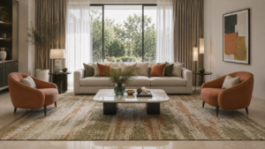 Rug size guide for a modern living room